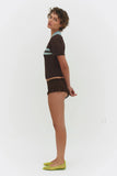 Araci Knit Polo Top - Cocoa Cream