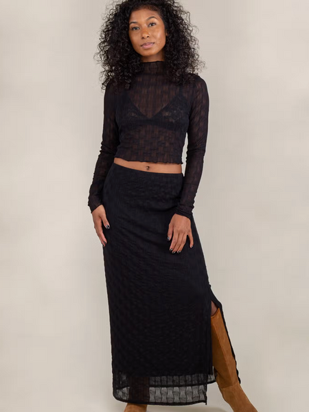 Abra Jacquard Mesh Skirt