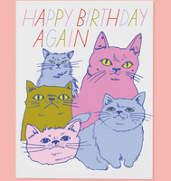 Cats Again Bday Card