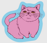 Pink Cat Sticker