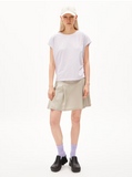 Oneliaa Lovely Stripes Organic Cotton T Shirt - Light Lavender/Oatmilk