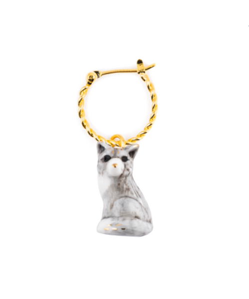 Polar Fox Mini Hoop Earring