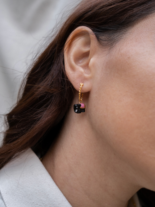 Elephant Mini Hoop Earring