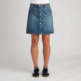 Retro Button Front Skirt - Eight Track