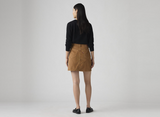 Retro Button Front Skirt - Sweet Honey
