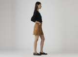 Retro Button Front Skirt - Sweet Honey