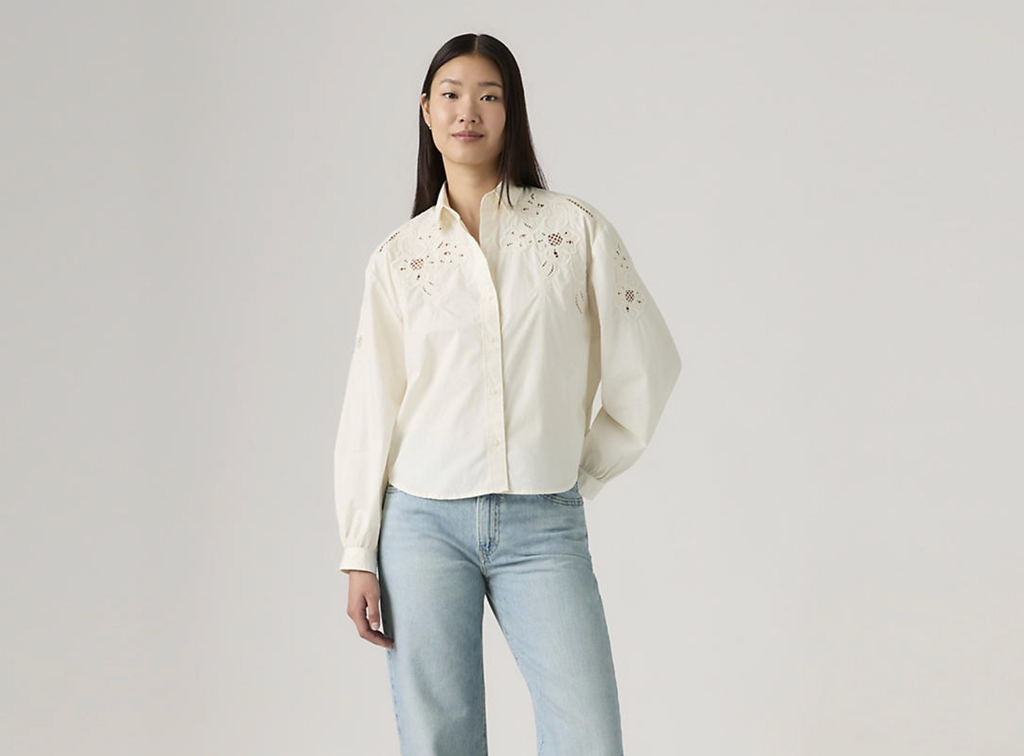 Janie Holiday Shirt - Bright White