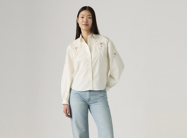 Janie Holiday Shirt - Bright White