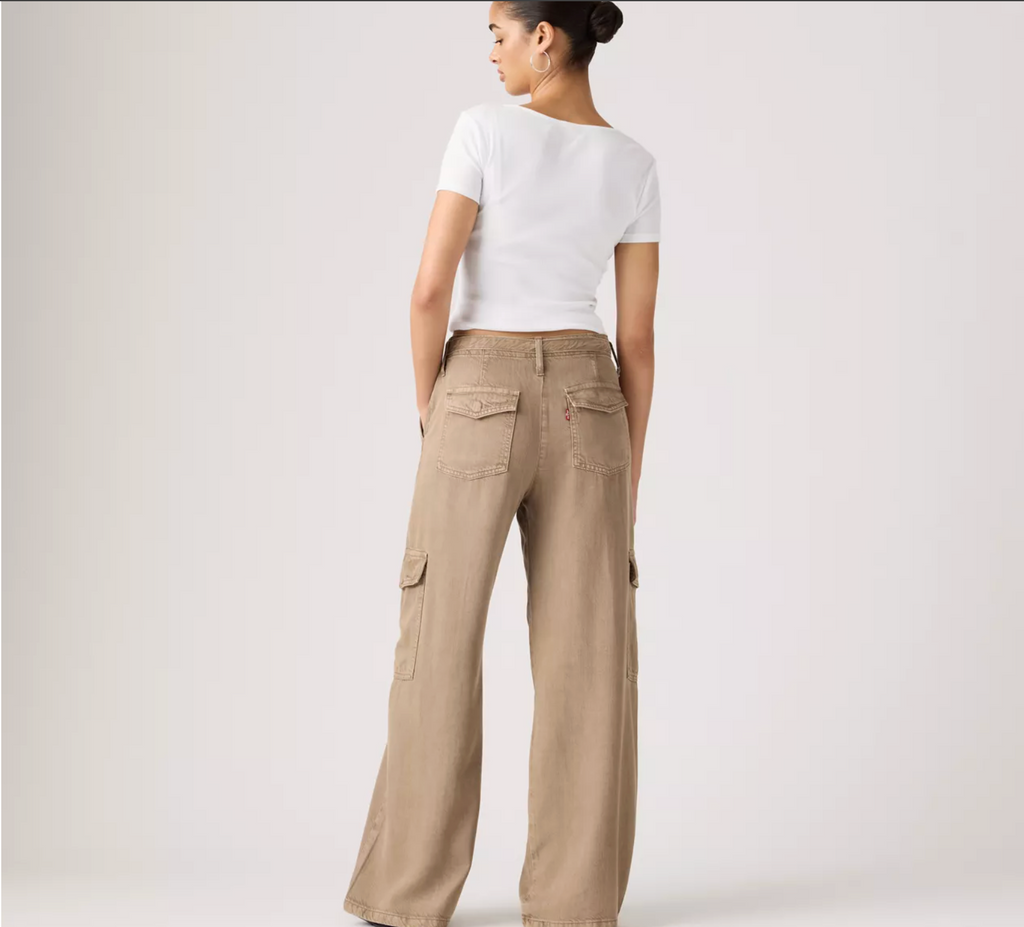 Baggy Dad Cargo Drapey - Pine Bark