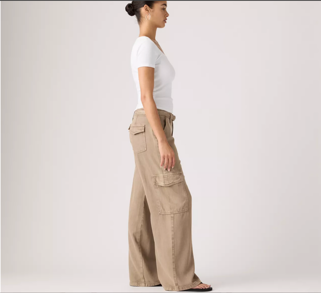 Baggy Dad Cargo Drapey - Pine Bark