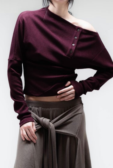 Nightloom Knit Top - Plum Wine