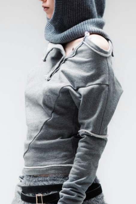 The Vertebrae Top - Jersey Gray