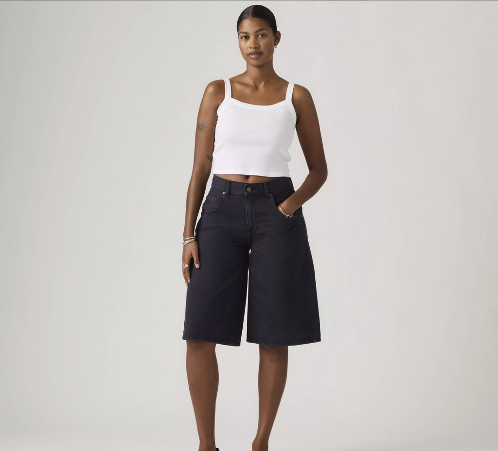 Super Baggy Jort - Chipped Black Oyster