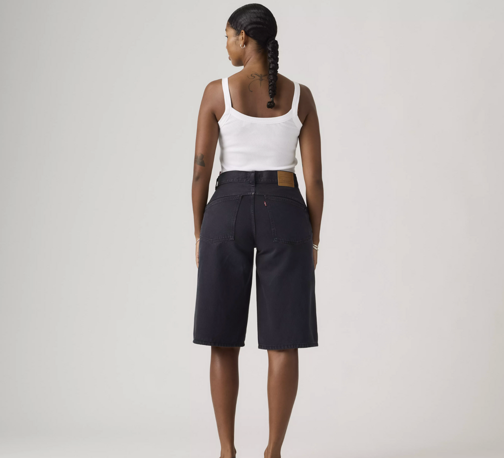Super Baggy Jort - Chipped Black Oyster