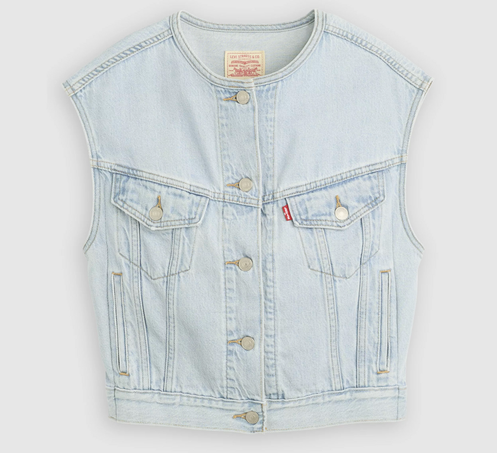 Collarless Shrunken 90s Vest - Of Course