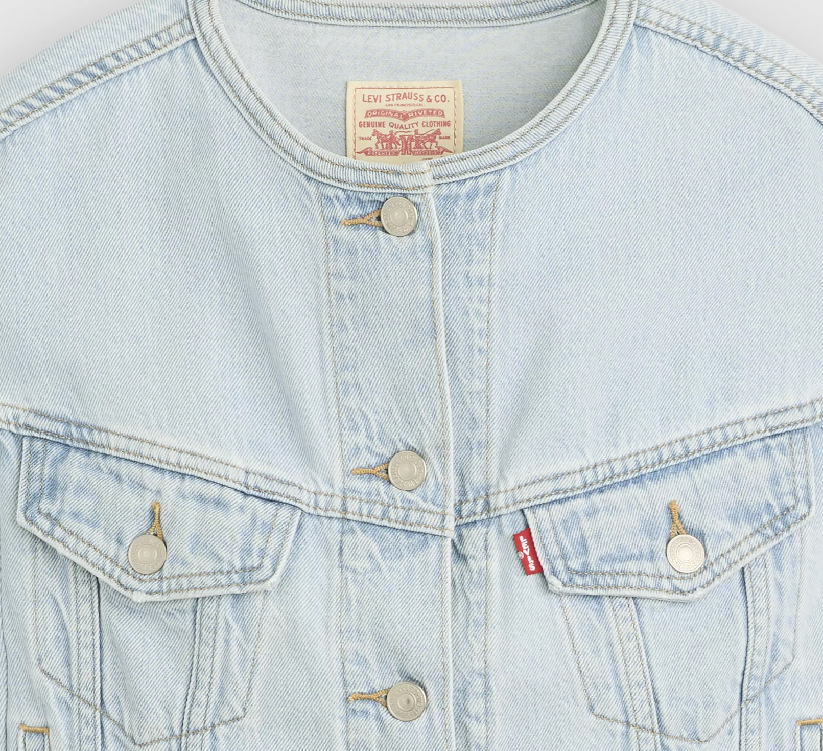 Collarless Shrunken 90s Vest - Of Course