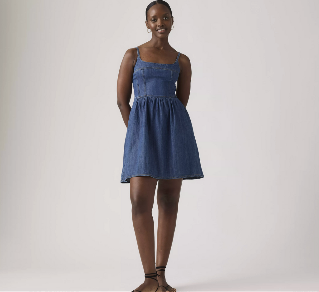 Jadine Denim Dress - Unturned Stone
