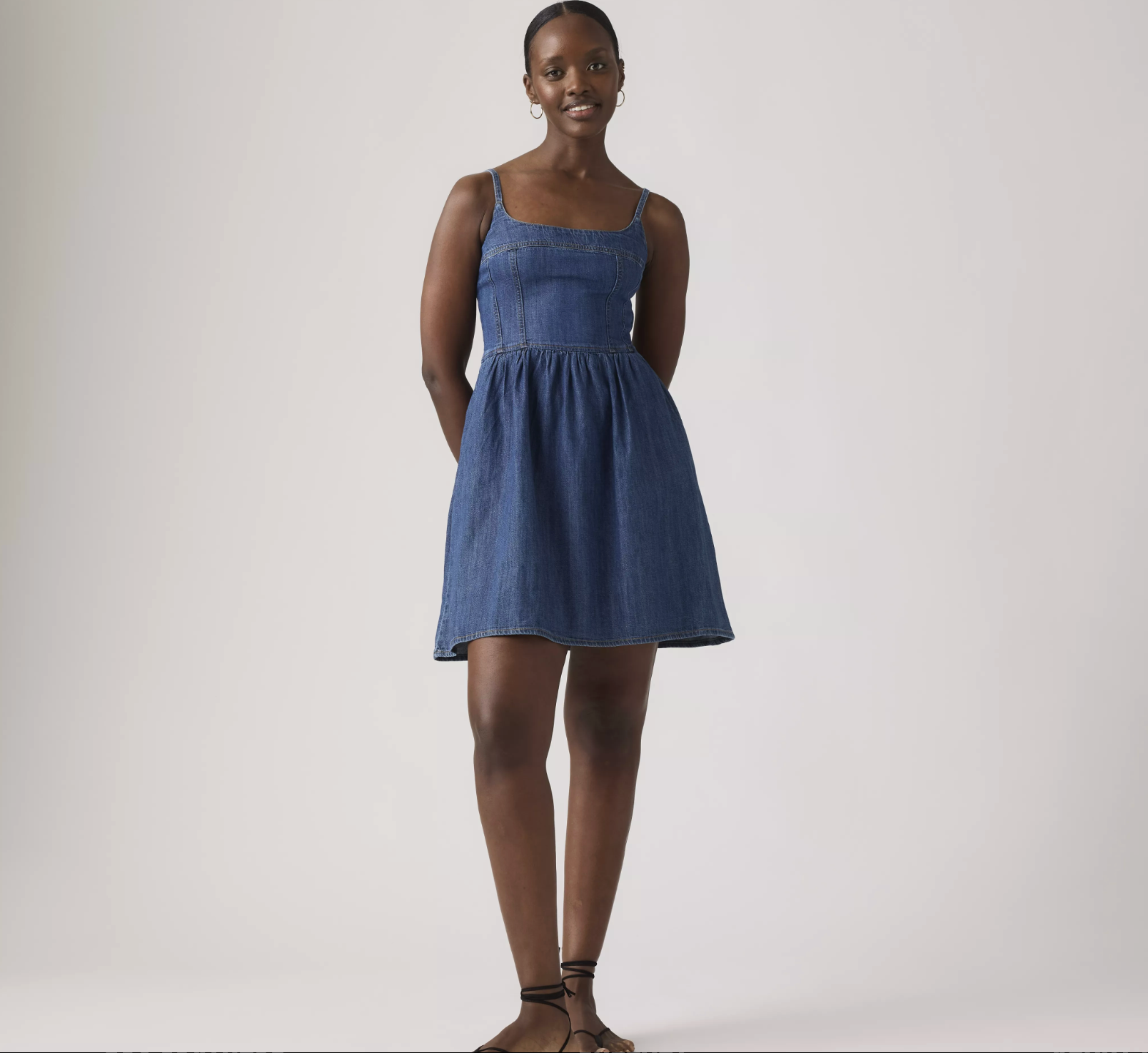 Jadine Denim Dress - Unturned Stone