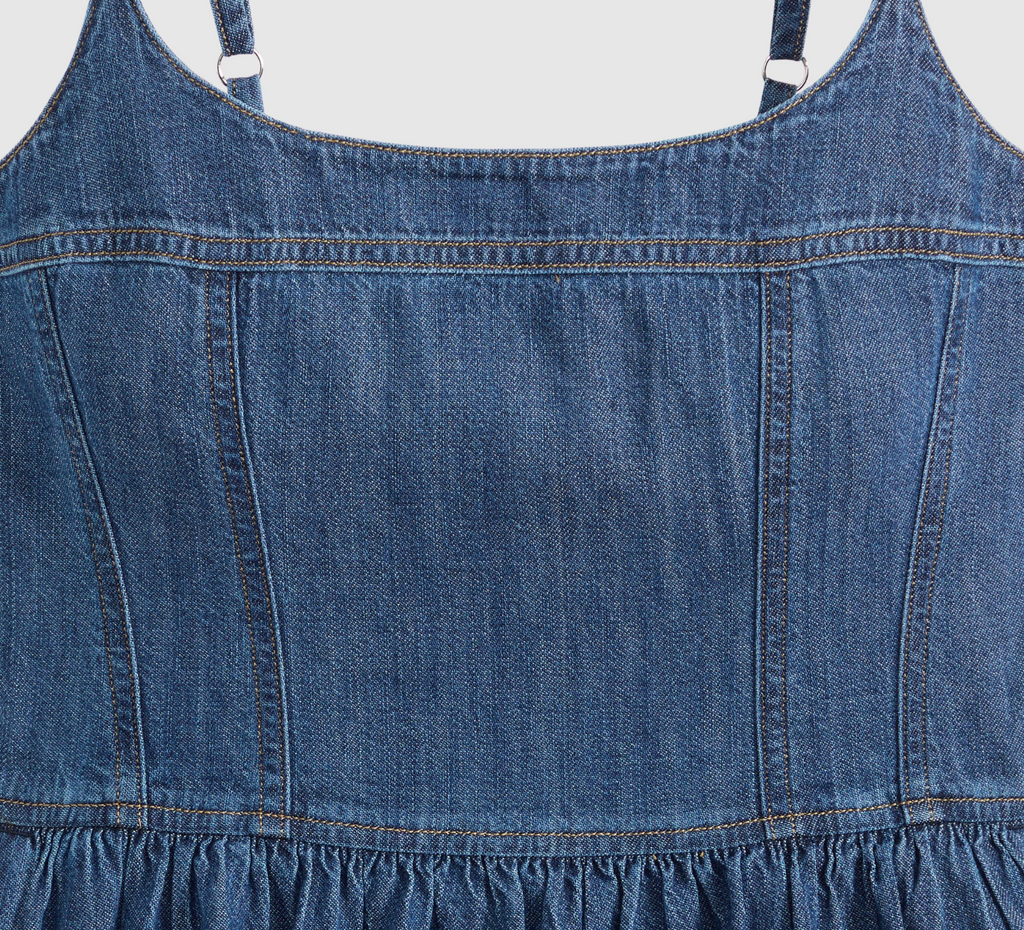 Jadine Denim Dress - Unturned Stone