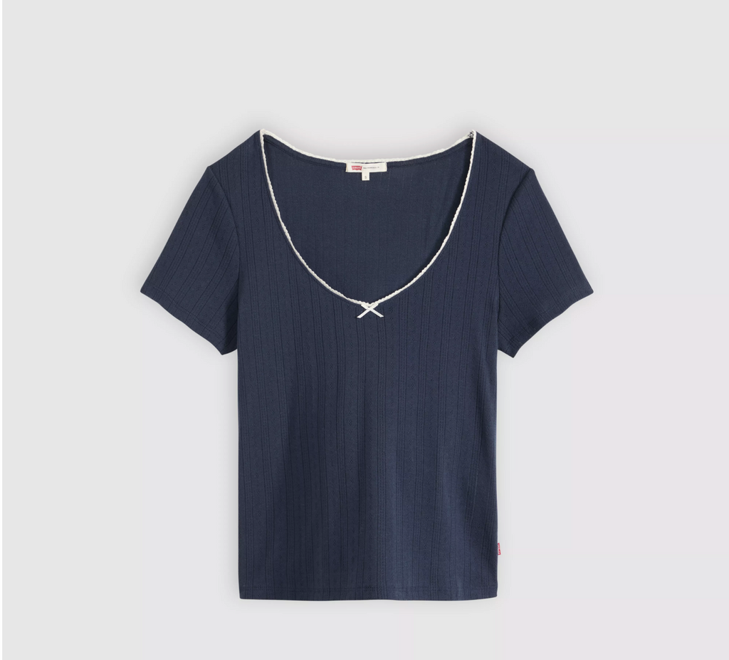 Sweetie Short Sleeve Top - Navy Blazer