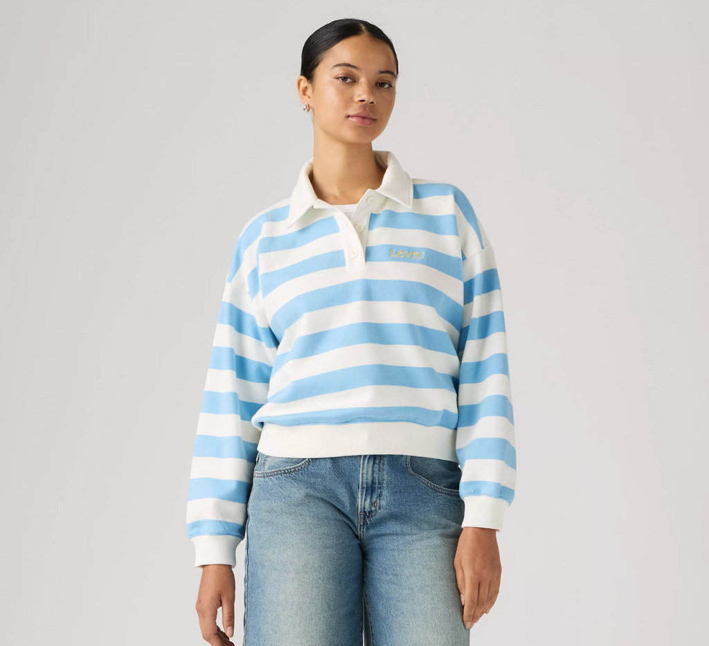 GR Vintage Rugby Fleece - Alaskan Blue Stripe