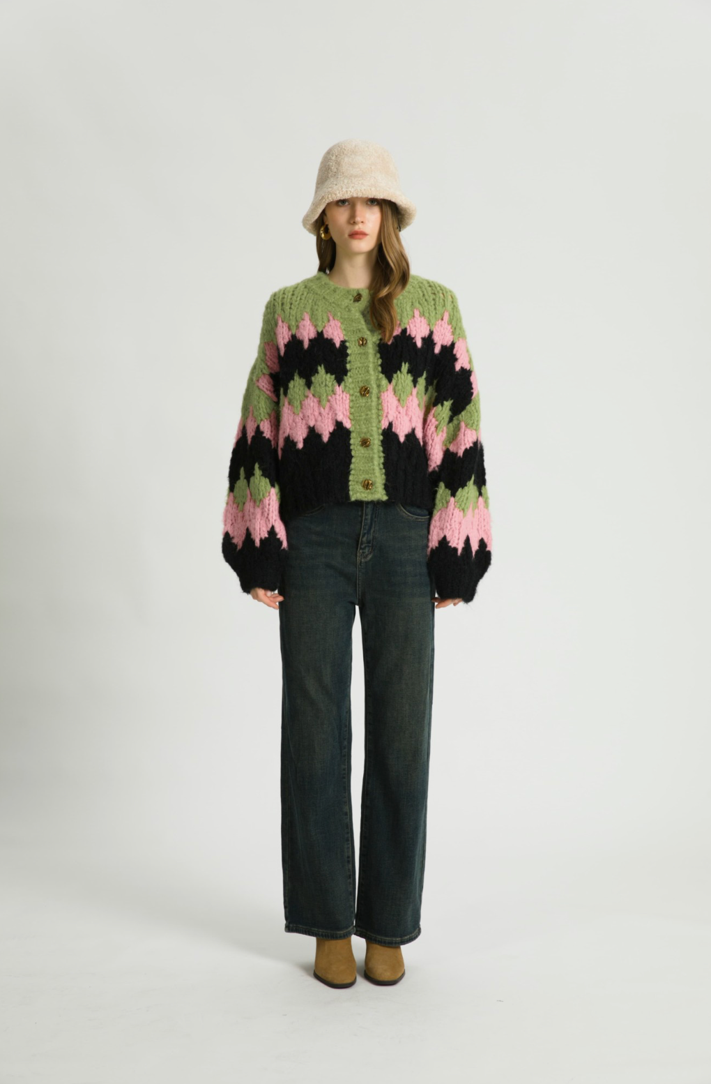 Ivy Cardigan - Multi Green