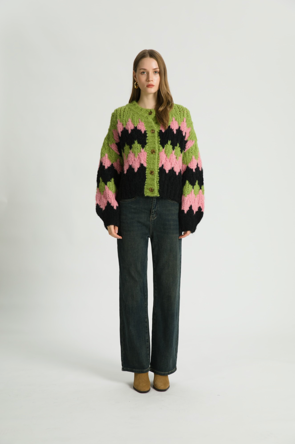 Ivy Cardigan - Multi Green