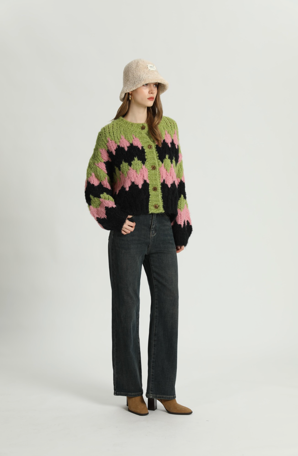 Ivy Cardigan - Multi Green
