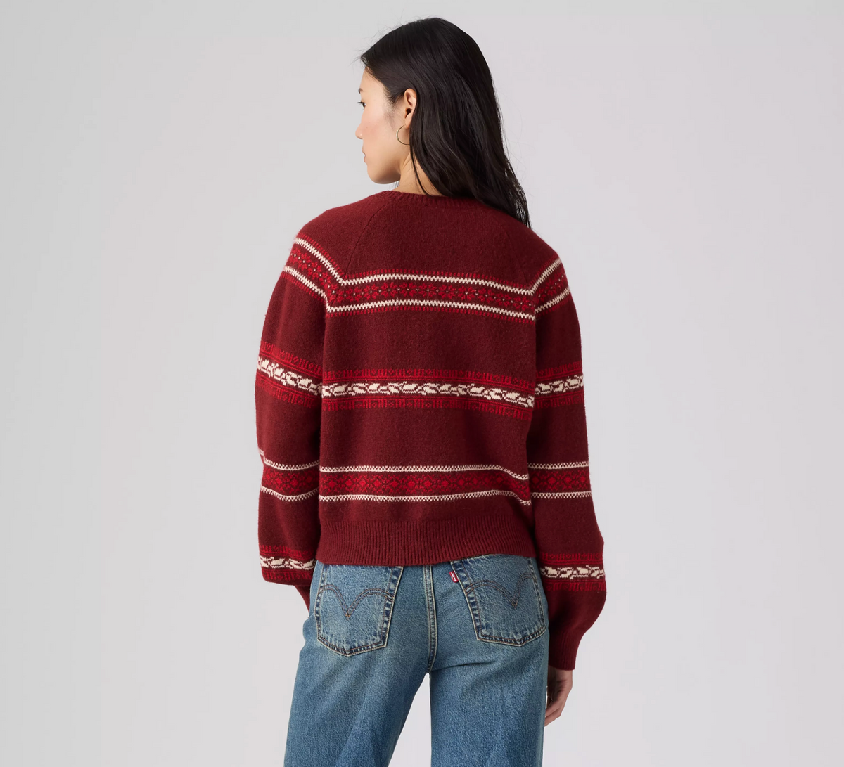 Jolie Fairisle Crewneck Sweater - Coralie