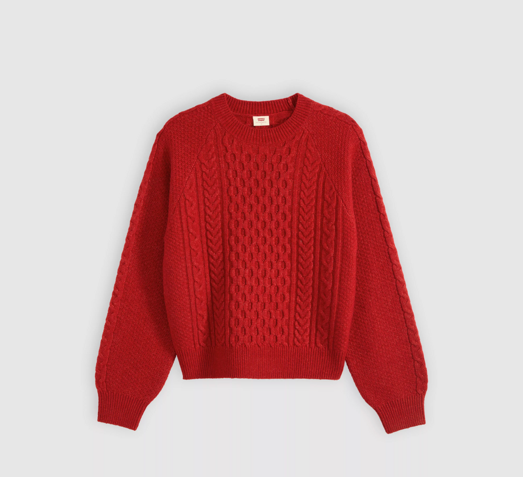 Jolie Cable  Crewneck Sweater - Emboldened