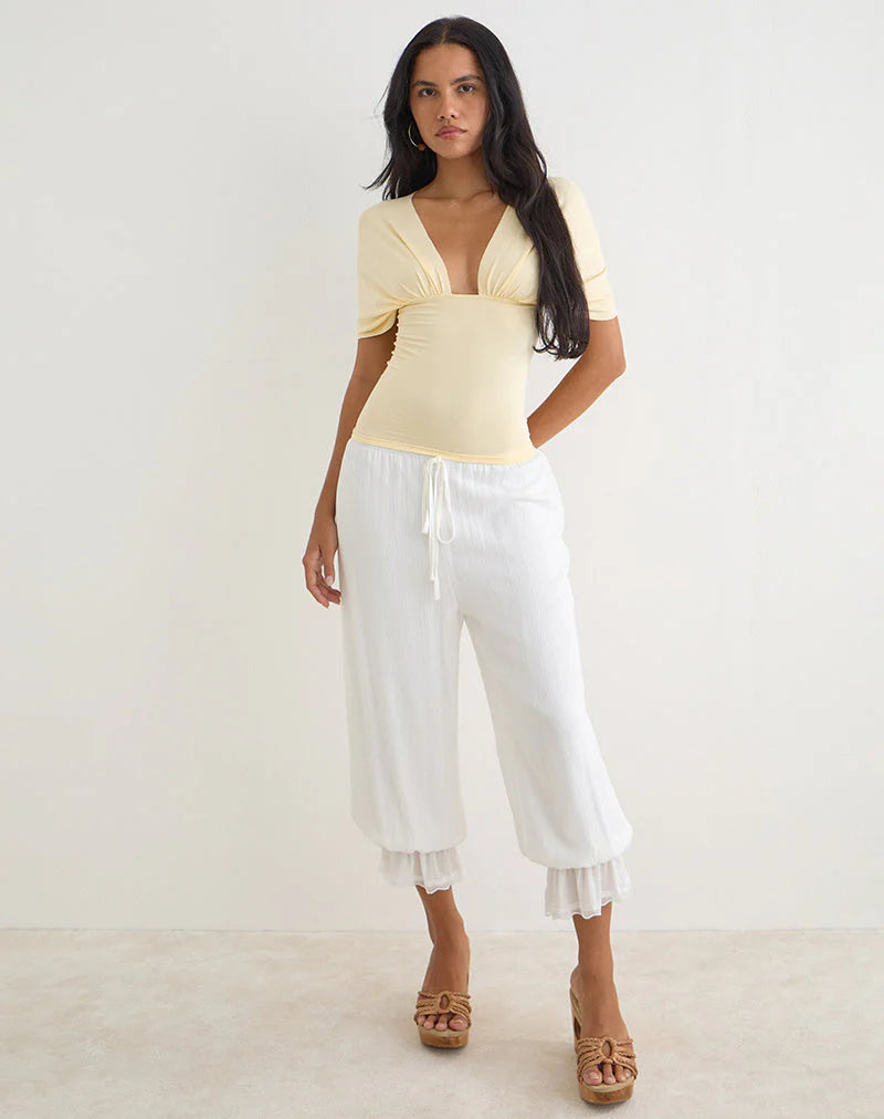 Tex Tie Back Top - Lemon
