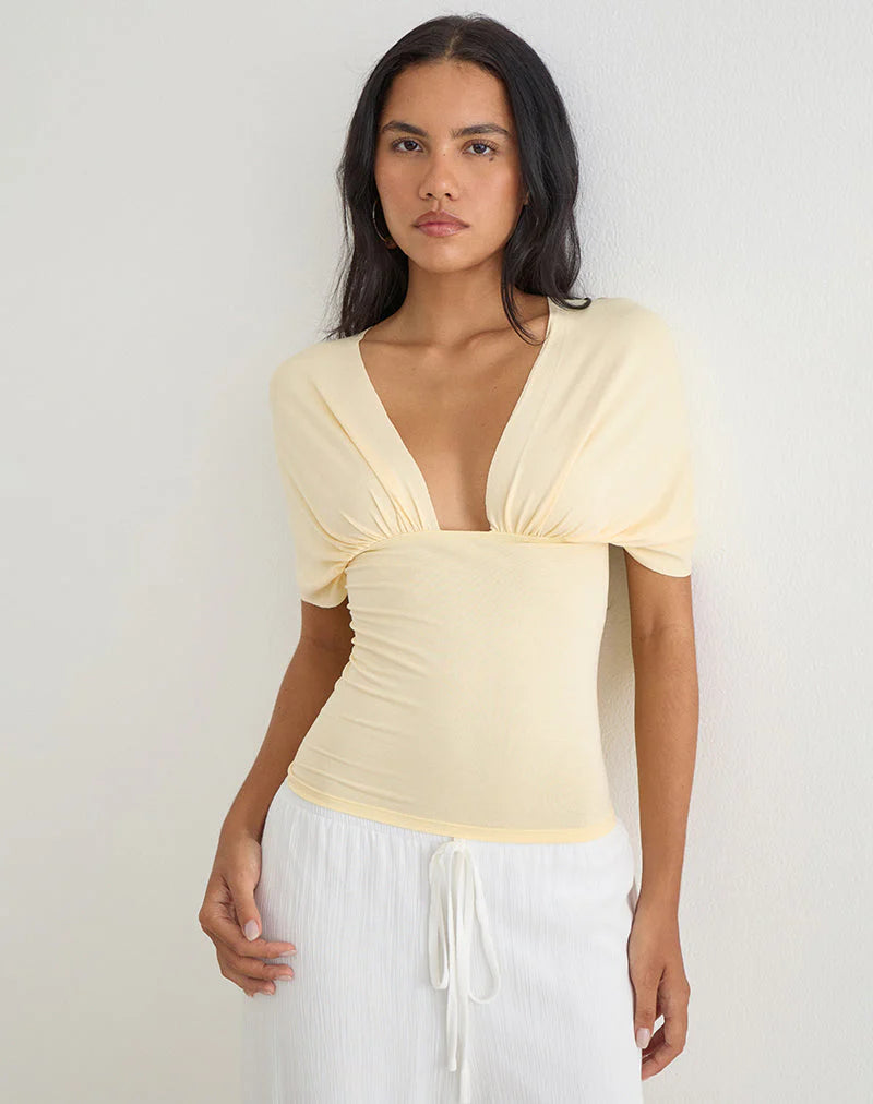 Tex Tie Back Top - Lemon