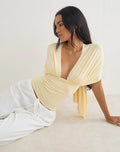 Tex Tie Back Top - Lemon