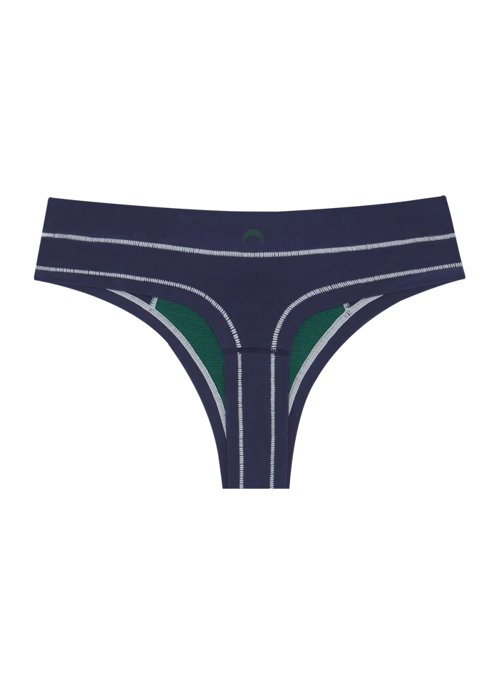 Mineral Thong - Navy/White