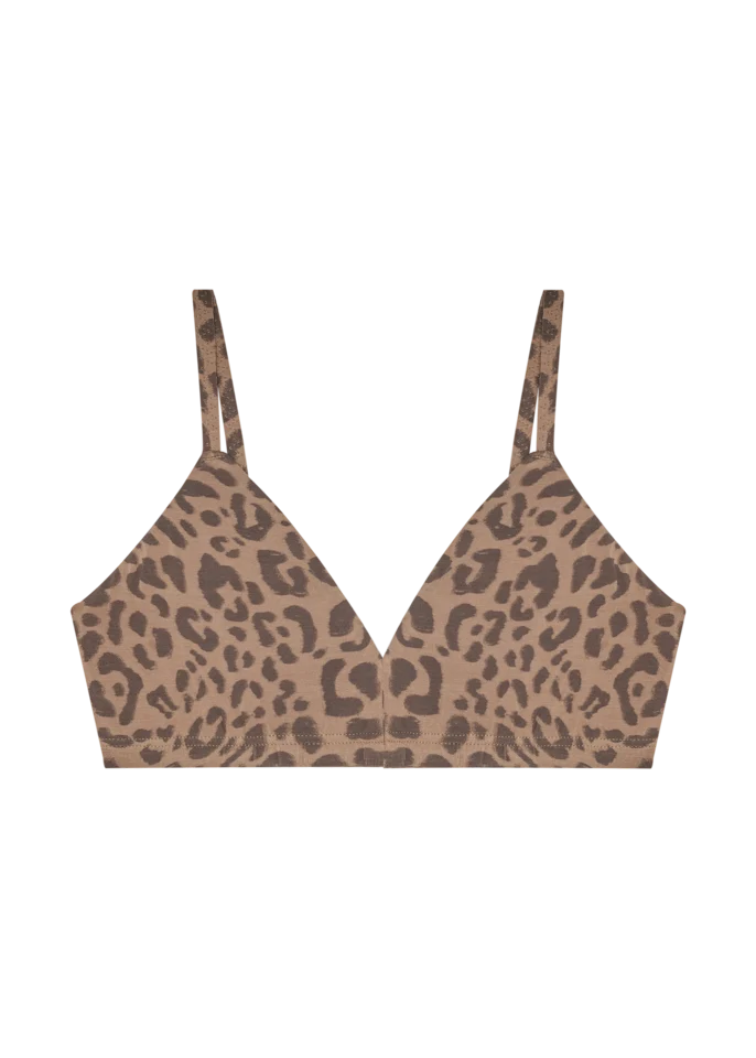 Triangle Bralette - Leopard Tan