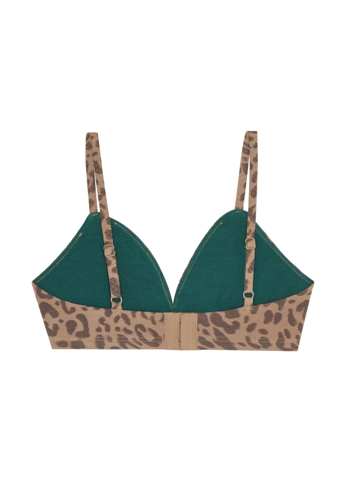 Triangle Bralette - Leopard Tan