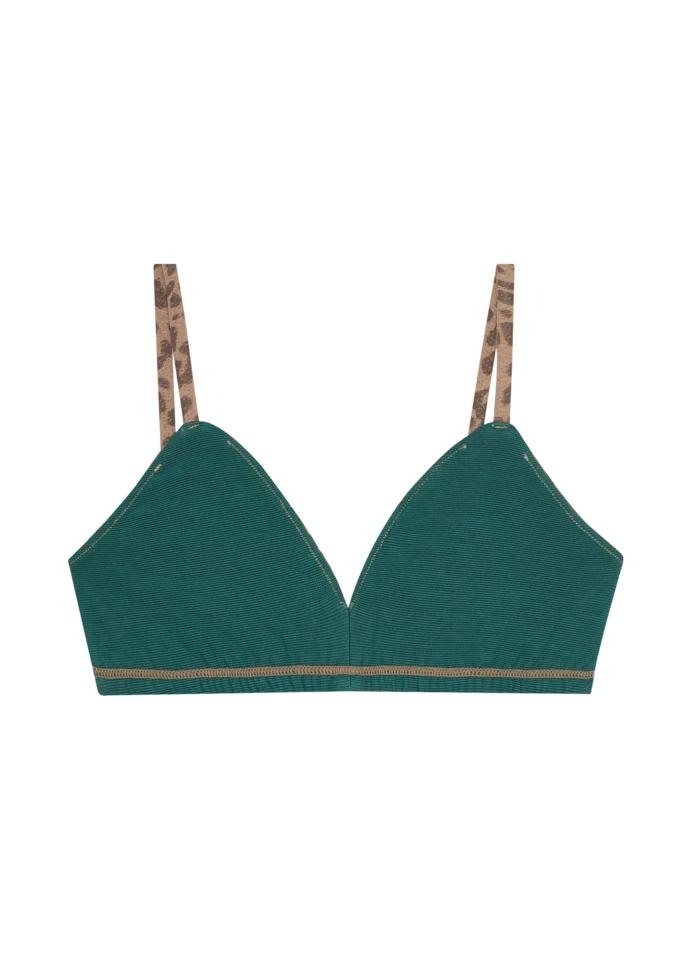 Triangle Bralette - Leopard Tan