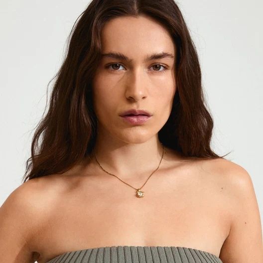 Sunset Recycled Crystal Necklace - Gold