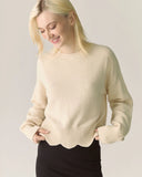 Scalloped Merino Sweater