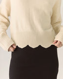 Scalloped Merino Sweater