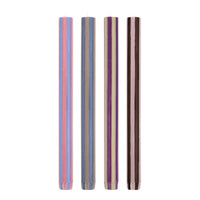Stripe Dinner Candles - Mixed Set