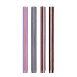 Stripe Dinner Candles - Mixed Set