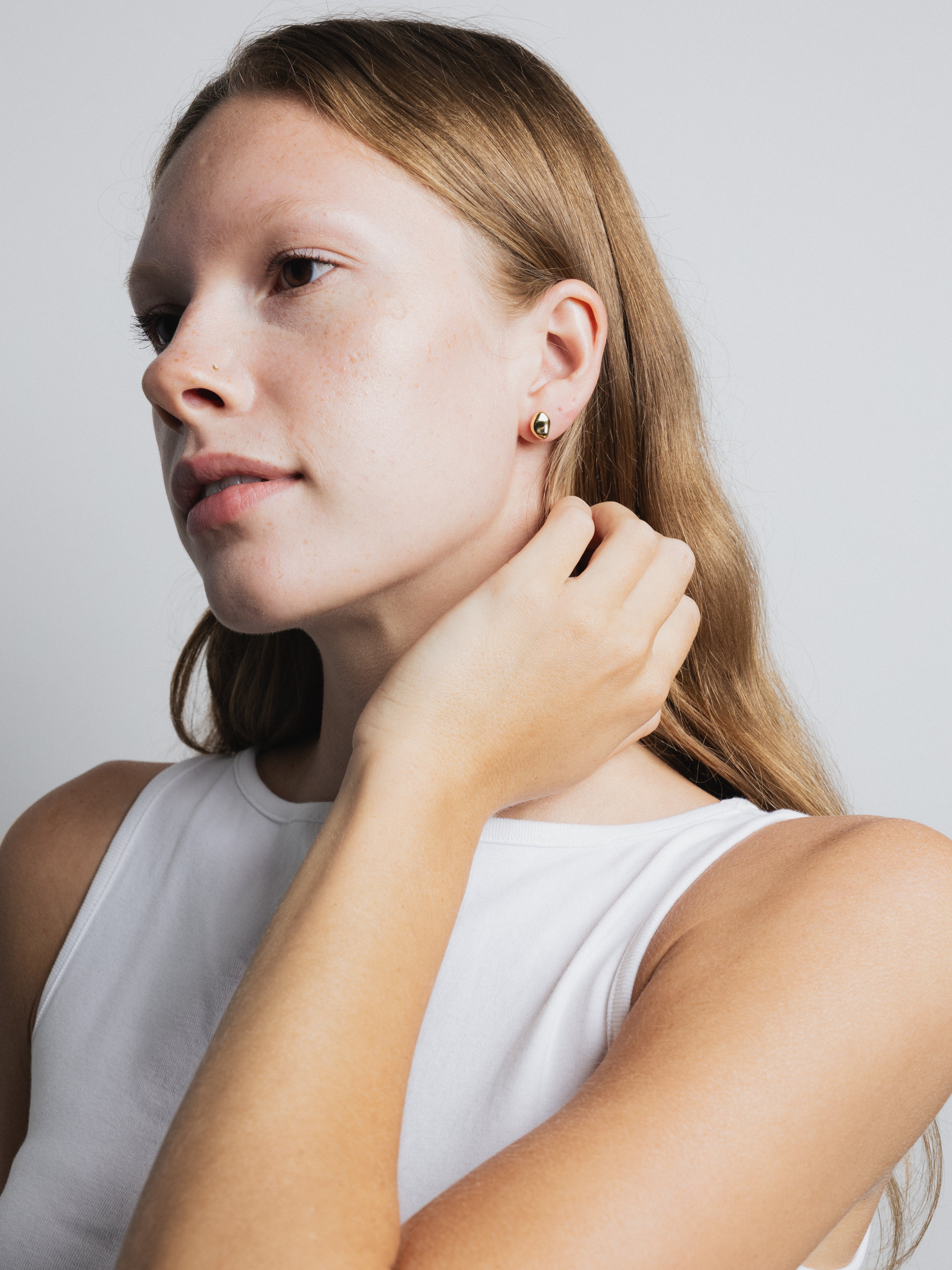 Bean Stud Earrings