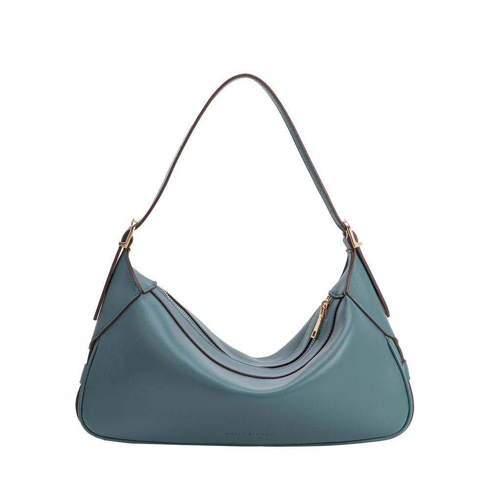 Nicolette Recycled Vegan Shoulder Hobo Bag - Slate
