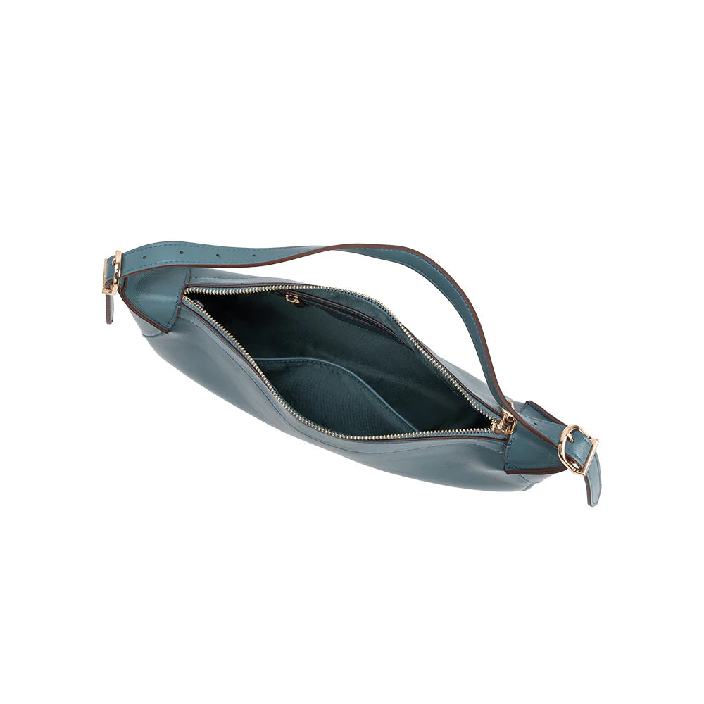 Nicolette Recycled Vegan Shoulder Hobo Bag - Slate