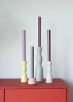 Stripe Dinner Candles - Mixed Set