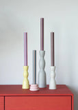 Stripe Dinner Candles - Mixed Set