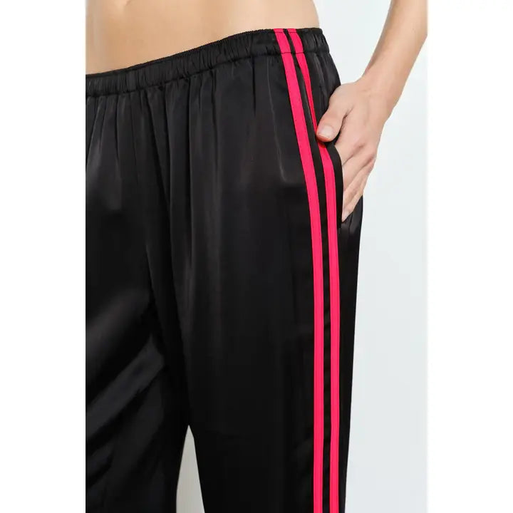 Fiona Satin Track Pants