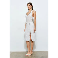 Elara Ruffle Trim Halter Top