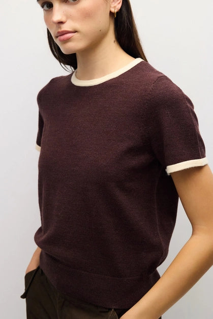 The Joey Top - Brown/Cream
